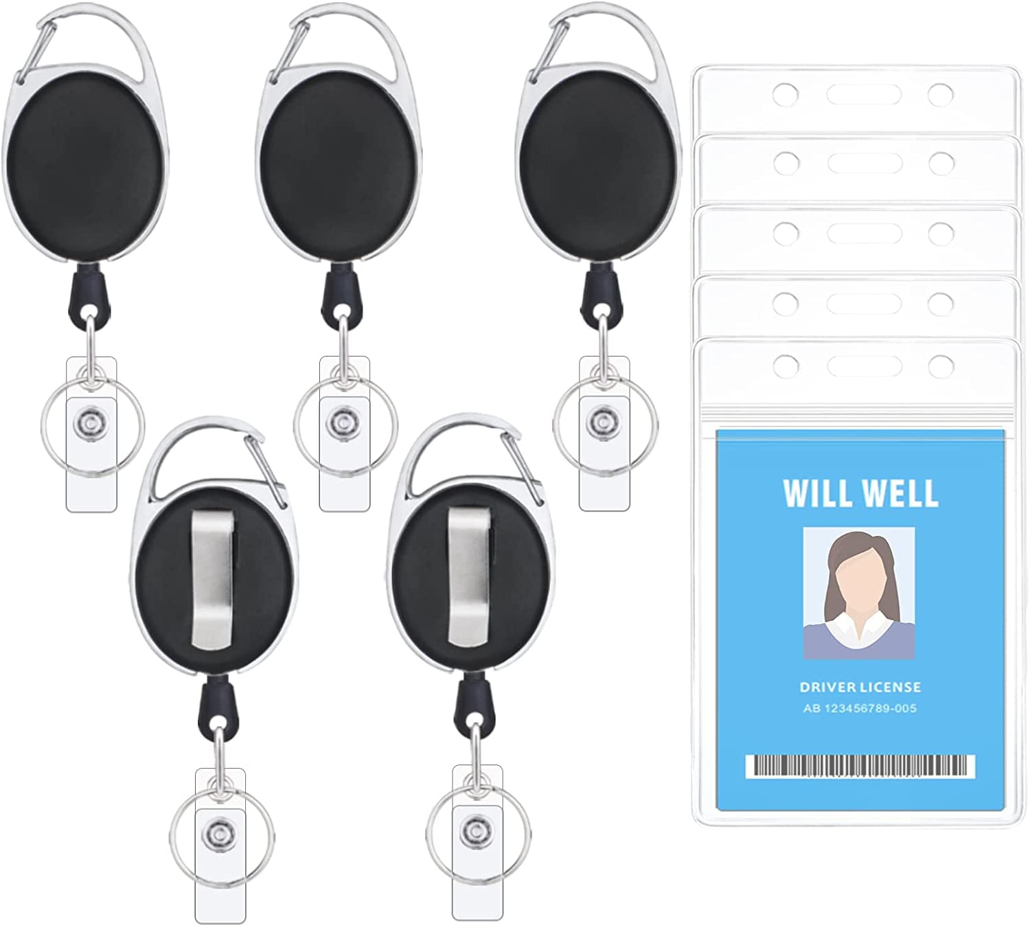 Carabiner Style Id Card Reels