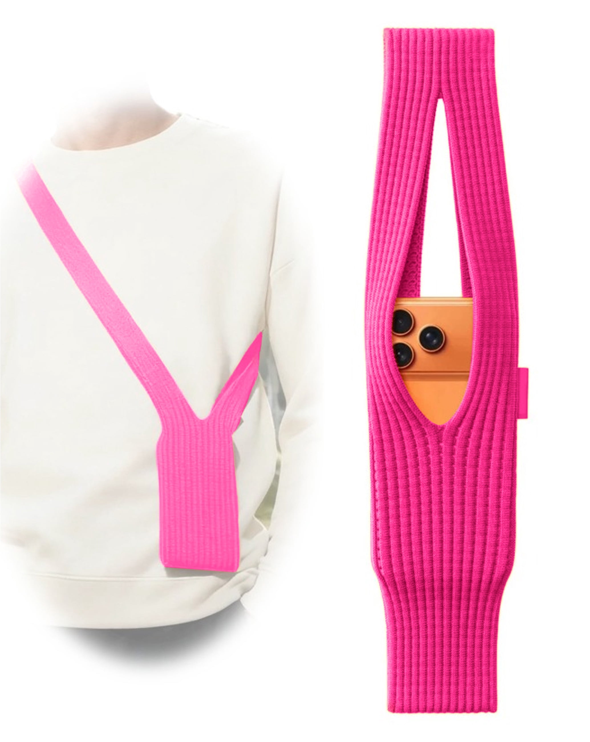 Long SoftTouch Smartphone Sleeve - Pink