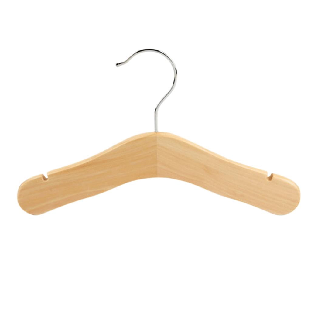 Wooden Coat Hangers Children Natural Infant Clothes Hangers Set of 3