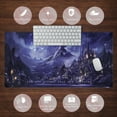 thumbnail image 6 of Night Purple Desk Mat Dark Academia Anime Computer Desk Keyboard Mat, 31.5 X 15.8 in Office Decor for Women Castle Aesthetics Mouse Pad XXL for Desktop Laptop Computer Mouse Gaming Pad, 6 of 7