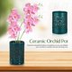 thumbnail image 4 of Orchid Pot Ceramic Orchid Planter Hollow Out Planter Pot Indoor Plants Pot Cylinder Pot Gardening Pot With Holes And Saucer, 4 of 4