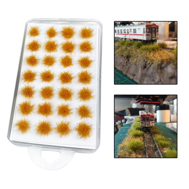 Clúster de simulación Macarena 28x Hierba Paisaje Decoración Tren Marrón claro