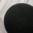 thumbnail image 4 of Urban Shop Round Knit Pouf, Black, 4 of 5