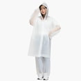 thumbnail image 2 of 2 Pack Raincoats for Adults Reusable 2PC Raincoat and 2PC PantsEVA Rain Ponchos Lightweight Raincoat Waterproof Rain Gear for Men and Women(White,One Size), 2 of 4