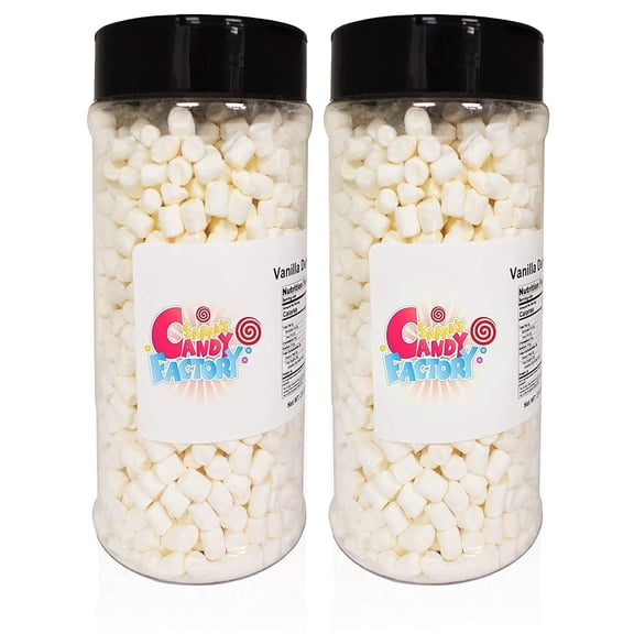 Sarah's Candy Factory Variety Dehydrated Marshmallow Bits, Vanilla Marshmallows in Jar, Assorted Marshmallows in Jar (Vanilla-Vanilla)