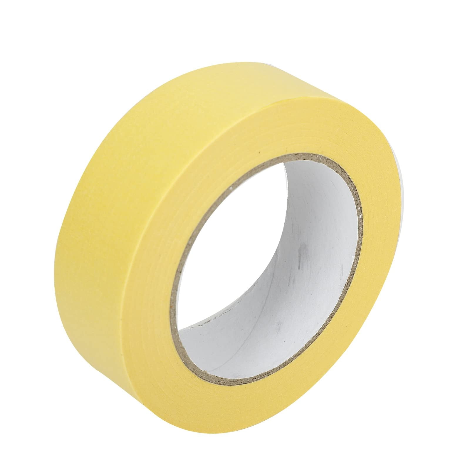 Confote Yellow 6 Rolls Masking Tape 1.5 inch x 60 Yards 181 feet Crepe Paper Industrial Grade Easy Release Auto Body Tape