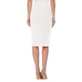 thumbnail image 3 of Moa Collection Women's Elastic High Waist Stretch Comfy Office Work Wear Solid Midi Skirt S-3XL, 3 of 6