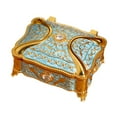 thumbnail image 2 of yotijay Metal Jewelry Box Decorative Keepsake Box for Necklaces Charms Birthday Blue, 2 of 9