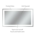 thumbnail image 2 of Dyconn Faucet Edison Tri-Color Horizontal/Vertical Wall Mounted Backlit LED Bathroom Vanity Mirror with Touch ON/OFF Dimmer (60"W X 35"H ), 2 of 6