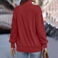 thumbnail image 4 of ManxiVoo Women's Long Sleeve Half Zip Pullover Sweatshirt Lightweight Loose Fit for Casual Daily Wear and Outdoor Activities XXL Size Red, 4 of 9
