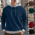 thumbnail image 2 of TOWED22 Hoodies for Men Lightweight Oversized Pullover Sweatshirts Fall Loose Fit Casual Hooded with Pocket(Coffee,S), 2 of 7