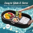 thumbnail image 5 of Homall 40×30×7in Rattan Floating Pool Tray Wicker Serving Tray for Food Drinks Floats for Spas Pool Parties, Black, 5 of 7