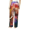 thumbnail image 3 of Sigee Oil Paintings of Elephants Print Women's Soft Pajama Pants - Breathable and Comfortable Lounge Sleep Bottoms with Elastic Waistband and Pockets-Small, 3 of 9