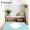 thumbnail image 3 of ODIKA 2'x3' Machine Washable Non-Slip Area Rug, Dreamy Puffy Floating Sky Shape Decorative Accent Cartoon Nursery High Traffic Rug, Blue, 720146, 3 of 7