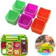 thumbnail image 2 of Silicone Lunch Box Microwaveable Household Square Salad Dressing Compartment Artifact Lunch Box for Kids 90ML 2PCS, 2 of 6