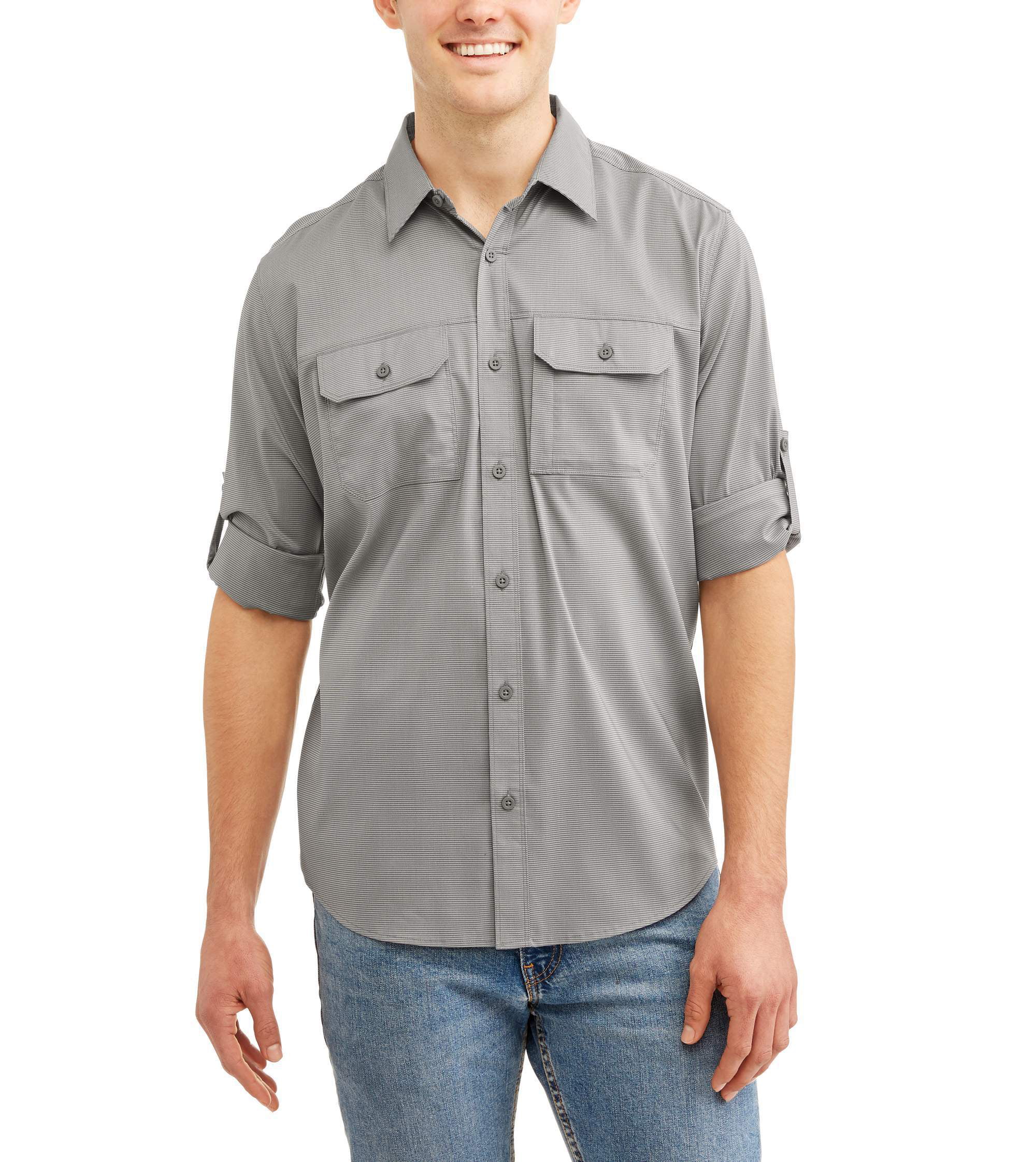 Swiss Tech Big men's long sleeve outdoor woven shirt - Walmart.com