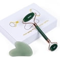 thumbnail image 1 of Set facial Quartz Rose Jade Roller y Gua Sha Green, 1 of 6