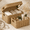 Natural-12″× 10″× 5.5″-2-Piece Mixed Set, variant on Wicker Storbasket With Lid - Woven For Rectangular Decorative Boxes Blids Shelves Living Room 2 Baskets+1 Lid