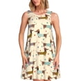 thumbnail image 1 of Lukts Teckel Sans Manches pour Femmes, Robe d'Été à Col Rond avec Poches, Adaptée à la Vie Quotidienne, Plage, Fête, 1 of 7