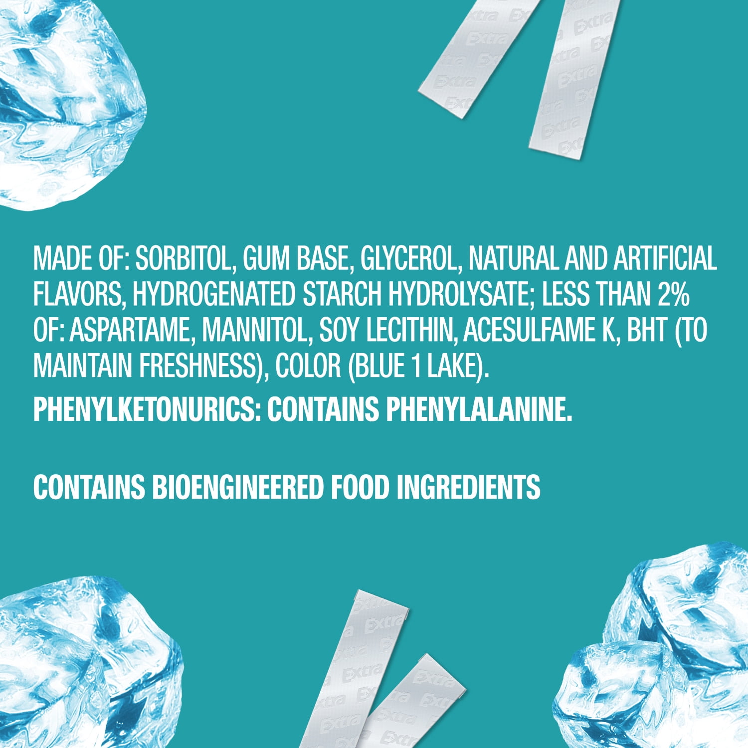 Extra Polar Ice Sugar Free Chewing Gum Bulk - 15 ct (6 Pack)