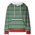 thumbnail image 4 of LYXSSBYX Hoodies for Women Pullover Women'S 2024 Winter Hooded Sweatshirt Loose Casual Striped Print Round Neck Hooded Long Sleeve Sweatshirt, 4 of 5