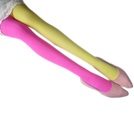 

Women Spring Autumn Thin Sexy Tights Asymmetrical Contrast Candy Color Patchwork Seamless Pantyhose Nightclub Party Bottoming Leggings Stockings