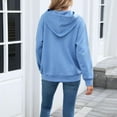 thumbnail image 7 of Women's Hoodies Solid Color Long Sleeve Sweatshirt with Pockets Hooded Sweat Top Fleece Pullover s Autumn Winter Thermal Sweatshirts Sweater Tunic Hoodie Streetwear Fashion, 7 of 7