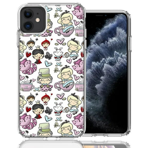 MUNDAZE For Apple iPhone 11 Wonderland Design Double Layer Phone Case Cover