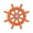 Orange Finish, variant on Red Decorative Ship Wheel with Seashell- 12 in.