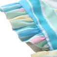 thumbnail image 4 of Bébé bébé Filles Été Volant Garniture Manches Coton Robe Strip Imprimer une Ligne Midi Habillé cqH, 4 of 5