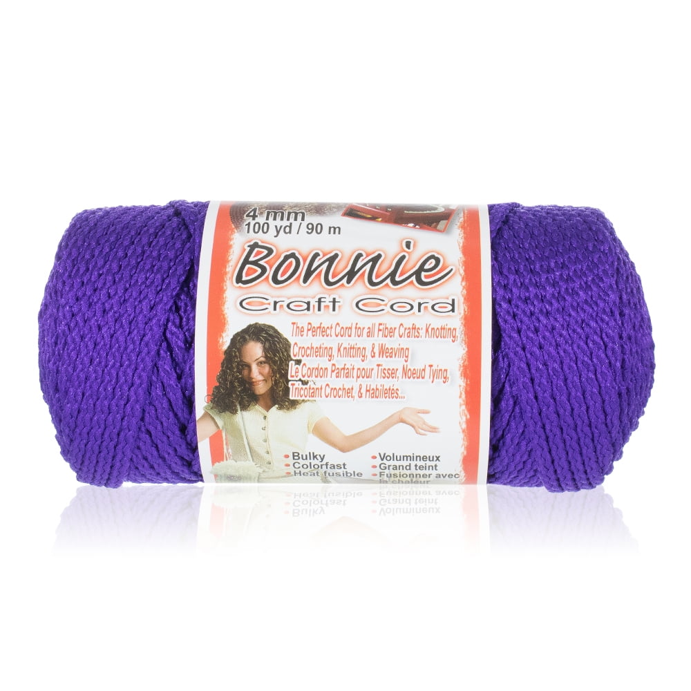 Craft County Bonnie Macrame Cord - 4mm - 100 yd Lengths - Various Colors