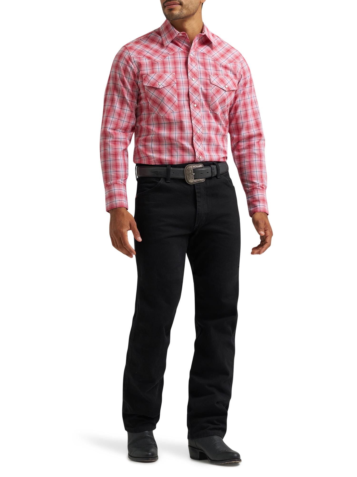 Wrangler® Men's and Big Men's Regular Fit Long Sleeve Western Shirt, Sizes S-5XL