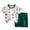 Z5-White, variant on Toddler Boy Summer Outfits Short Sleeve Floral Shirts & Casual Shorts 3-9 Years Boys Clothes Set, Size 4 Years