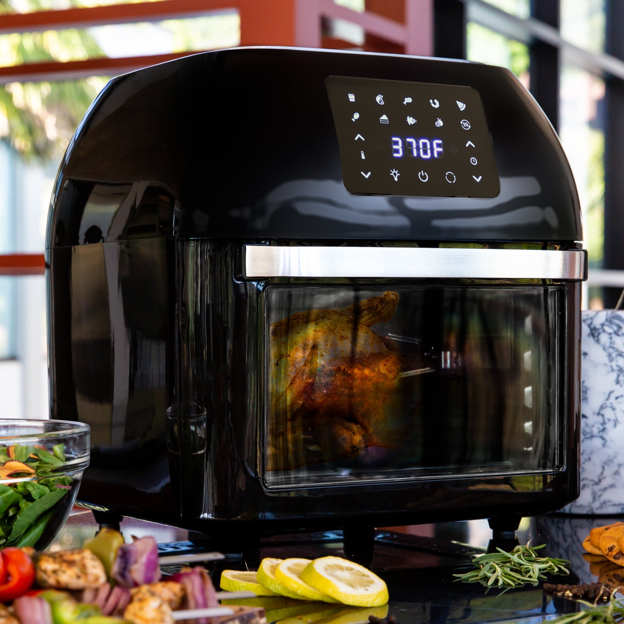 Best Choice Products 16 9qt 1800w 10 In 1 Family Size Air Fryer Countertop Oven Rotisserie Dehydrator Black Walmart Com Walmart Com