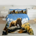 thumbnail image 2 of Castle Fairy Safari Brown Bear 2Pcs Bedding Comforter Set for Boys Girls Teens,Woodland Animal Twin Comforter Sets,Jungle Wildlife Breathable Bedding Set,Super Cozy Room Decor, 2 of 8