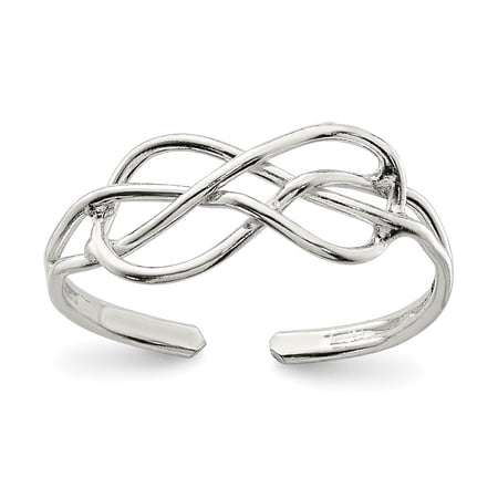 Auriga Fine Jewelry 925 Sterling Silver Solid Toe Ring for Women