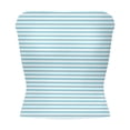 thumbnail image 6 of THDHVS Strapless Bras for Women, Double Layer Striped Bandeau Bra Fashion Top Wear Alone or Under Light Blue, 6 of 10