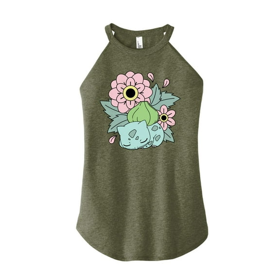 Pokémon - Bulba Flowers - Juniors High Neck Tank Top