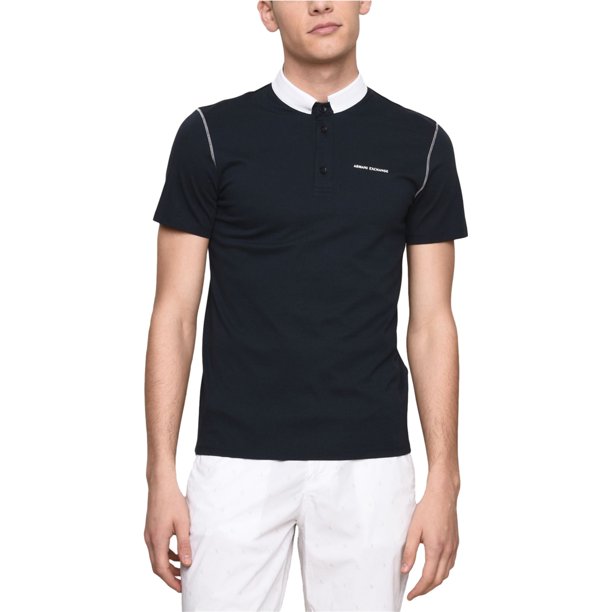 Polo de rugby de dos tonos para niños de Armani, azul, L Giorgio Armani polo, rugbi