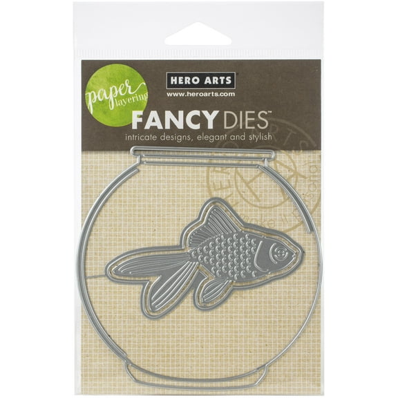 Hero Arts Paper Layering Dies-Goldfish In Bowl