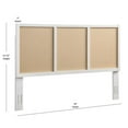 thumbnail image 3 of Pemberly Row Contemporary Cane and White Wood King Size Headboard, 3 of 7