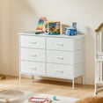 thumbnail image 3 of CONCETTA 6-Drawer Fabric Dresser Storage Chest for Bedroom, Closet, Storage Furniture for Adults, White, 3 of 9