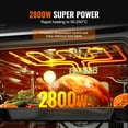 thumbnail image 4 of VEVOR Single Wall Oven, 24" Electric Built-in Wall Oven with 9 Cooking Functions, 2.68 Cu.Ft Electric Wall Ovens with Timer, 2800W Electric Oven with Baking Rack and Tray, for Kitchen, 4 of 9