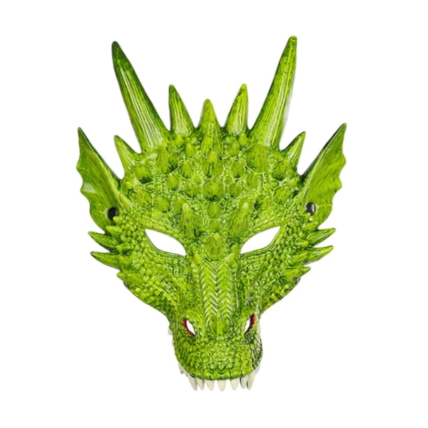 Máscara facial Yinane Dragón 3D Disfraz Halloween Verde