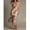 Apricot-XL, variant on Apricot Floral Ruched Sweetheart Neck Midi Dress With Side Slit