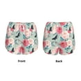 thumbnail image 3 of Pofeuu Roses and Butterflies Print Women's Athletic Shorts Running Workout Shorts Tummy Control Quick Dry Gym Shorts with Pockets Double layer sports shorts-Large, 3 of 7