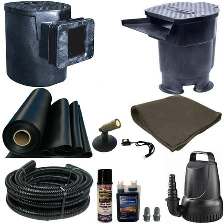 Savio Pond Skimmers Half Off Ponds' MDS8 - 15 ft x 15 ft Medium Savio Pond Kit w/ 4,100 GPH Pump, Savio 22 Inch Waterfall, & Skimmer ()