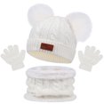 thumbnail image 1 of Conjunto de gorro y bufanda de invierno para niños, guantes y gorro de punto cálidos para bebés de 1 a 8 años., 1 of 6