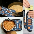 thumbnail image 5 of Yayeee Oven Mitts and Pot Holder Set of 2 Heat Resistant Kitchen Gloves Baking Hot Pad, Modern Color Circle, 5 of 5