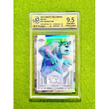 SULLEY of MONSTERS INC. Disney 100 REFRACTOR RPA 9.5 GEM MT SP 2023 Topps Chrome